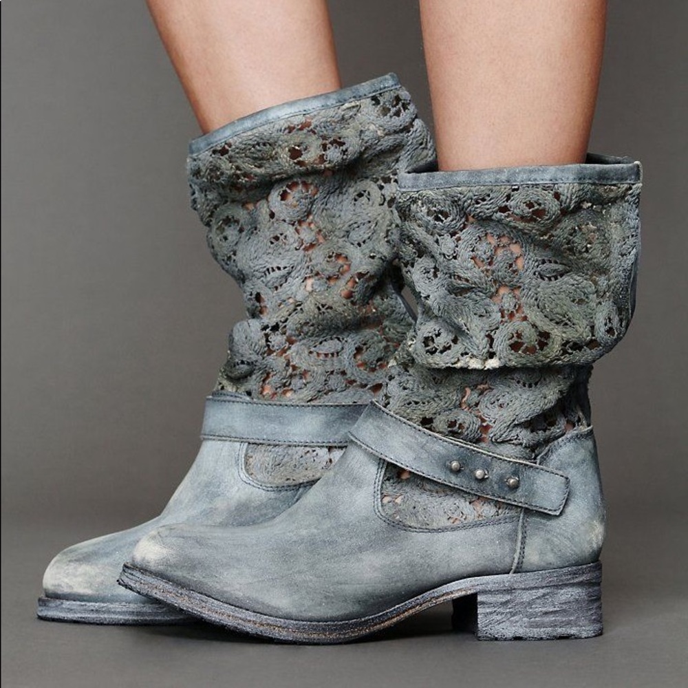 Free People Beau Crochet Boots